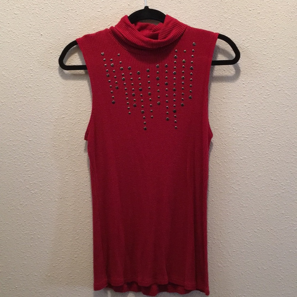 Red Shirt With Gold Detail